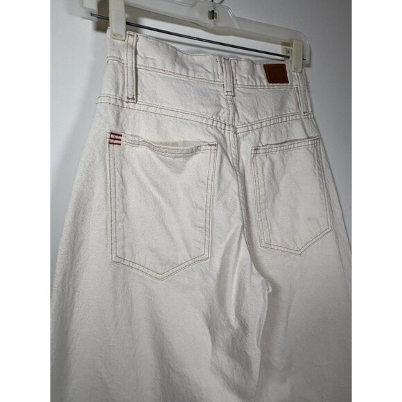 BDG High Rise Extreme Baggy Barrel Leg Jeans Cream Winter White Boho Size 24 - Picture 6 of 8